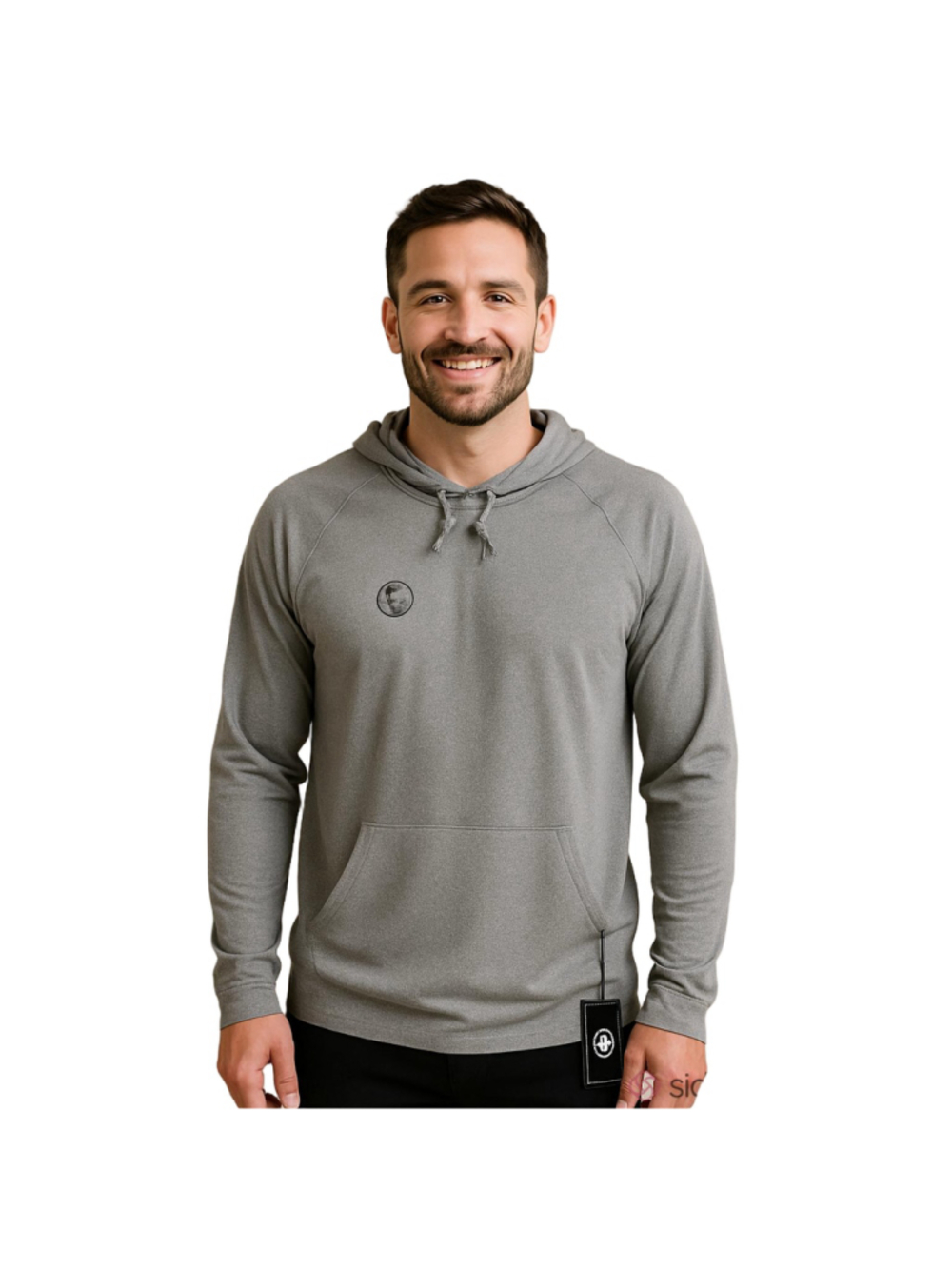 O’Neill Hybrid UV Hoodie Mens Medium Gray Long Sleeve Sun Shirt UPF Surf Fishing